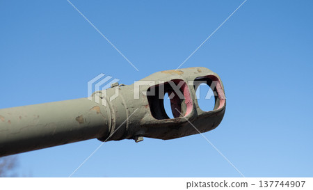 Detailed Shot Of Two Muzzle Chambers. Image Showcasing Twin Gas Ports And Chambers Clearly. Highresolution Depiction Of Firearm With Dual Gas Vents And Muzzle Chambers Highlighted Detailed Shot Of Two Muzzle Chambers. Image Showcasing Twin Gas Ports And Chambers Clearly. Highresolution Depiction Of Firearm With Dual Gas Vents And Muzzle Chambers Highlighted 137744907