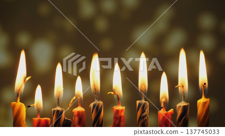 Luxurious Ambiance Featuring Flickering Candles And Sparkling Decorative Effects. Sophisticated Setting With Radiant Candles And Shimmering Light Effects Perfect For Special Celebrations Luxurious Ambiance Featuring Flickering Candles And Sparkling Decorative Effects. Sophisticated Setting With Radiant Candles And Shimmering Light Effects Perfect For Special Celebrations 137745033