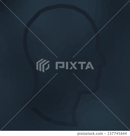 Stylized Polygon Human Head Profile for Medical Design Stylized Polygon Human Head Profile for Medical Design 137745844
