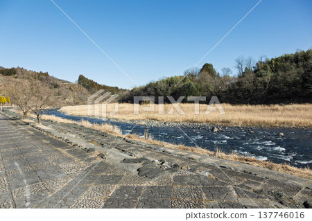 The Agatsuma River in early spring, viewed from Onogami Onsen Park. The Agatsuma River in early spring, viewed from Onogami Onsen Park. 137746016