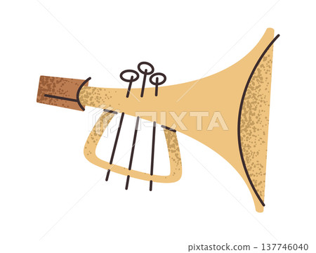 Trumpet cute kids birthday element Trumpet cute kids birthday element 137746040