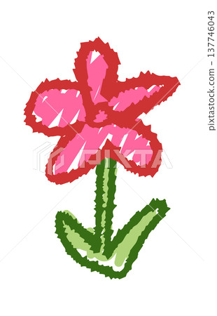 Chalk flower cute nature element 137746043