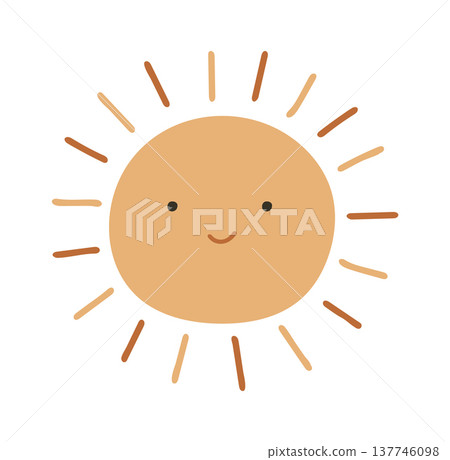 Sun happy smiling face element Sun happy smiling face element 137746098