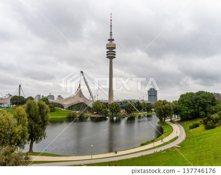 The Olympiaturm in Olympiapark in Munich, Germany The Olympiaturm in Olympiapark in Munich, Germany 137746176