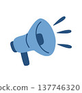 megaphone speaker laud illustration, announcement 137746320