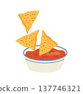 mexican salsa sauce, salsa chili with tortilla chips red tomato salsa, nachos 137746321