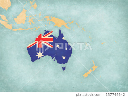 Map of Australasia - Australia Map of Australasia - Australia 137746642