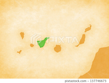Ocher map of Canary Islands - Tenerife Ocher map of Canary Islands - Tenerife 137746673