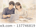 A couple as a strategic partnership (smiles reflecting on their achievements) A couple as a strategic partnership (smiles reflecting on their achievements) 137746819