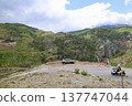 Mountain road car.Mountainous arid landscape. High quality photo 137747044