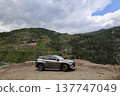 Mountain road car.Mountainous arid landscape. High quality photo 137747049