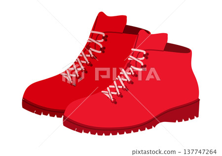 Red light hiking boot women color pair. Clean lace utility boot for city errands travel day and casual outfit. Technical 137747264