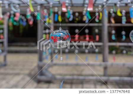 A photograph of the wind chime of Tokoin in Ayabe City, Kyoto Prefecture A photograph of the wind chime of Tokoin in Ayabe City, Kyoto Prefecture 137747648
