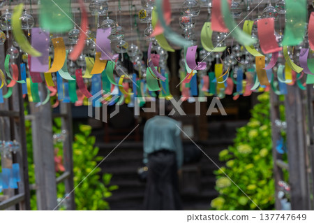 A photograph of the wind chime of Tokoin in Ayabe City, Kyoto Prefecture A photograph of the wind chime of Tokoin in Ayabe City, Kyoto Prefecture 137747649
