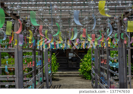 A photograph of the wind chime of Tokoin in Ayabe City, Kyoto Prefecture A photograph of the wind chime of Tokoin in Ayabe City, Kyoto Prefecture 137747650