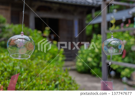A photograph of the wind chime of Tokoin in Ayabe City, Kyoto Prefecture A photograph of the wind chime of Tokoin in Ayabe City, Kyoto Prefecture 137747677