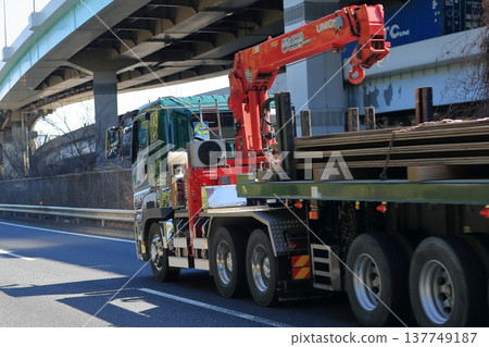 Trailer truck image Trailer truck image 137749187