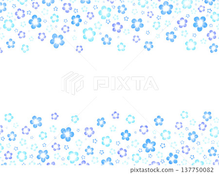 藍色花卉背景 137750082