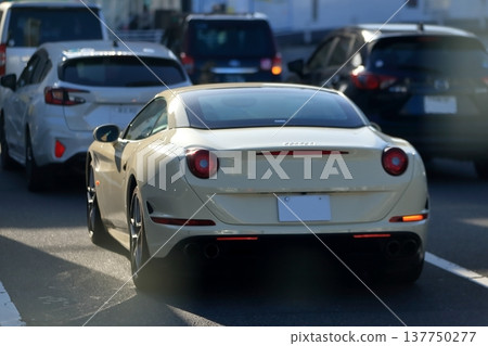 Image of a white Italian sports car Image of a white Italian sports car 137750277