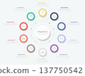 Infographic 10 options design elements for your business data. Vector Illustration. 137750542