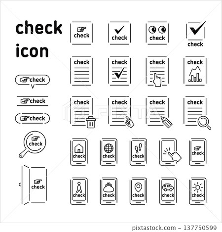 Confirmation icon, check template 137750599