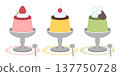 A set of retro pudding illustrations 137750728