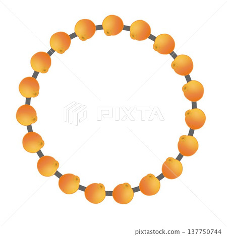 Illustration of a Dekopon orange with a circular background Illustration of a Dekopon orange with a circular background 137750744