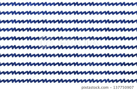 鋸齒狀線條圖案（白色 x 藏青色） 137750907