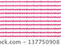 鋸齒線圖案（白色×粉紅色） 137750908