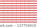 鋸齒狀線條圖案（白×紅） 137750910