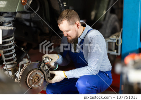 experienced mechanic repairs discs 137751015