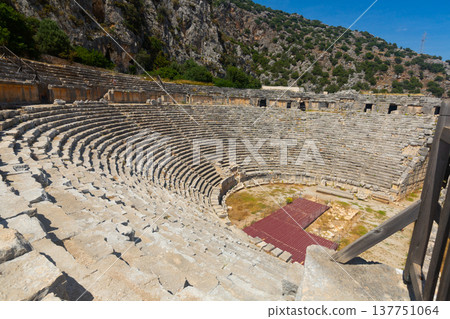 Ruins of theater in Lycian ancient city Myra Ruins of theater in Lycian ancient city Myra 137751064