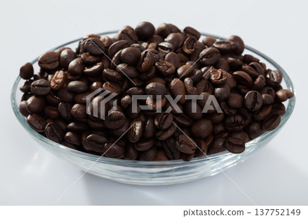 Coffee beans in a glass cup 137752149