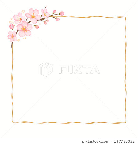 櫻花日式框架背景 櫻花日式框架背景 137753032