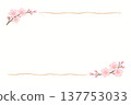 櫻花春季邊框背景 137753033
