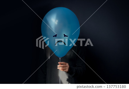 Mind, Mental Health Concept. Stressed, Anxiety, Depressed Person Mind, Mental Health Concept. Stressed, Anxiety, Depressed Person 137753180