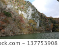 Taishaku Gorge in Autumn, Lake Shinryu 137753908
