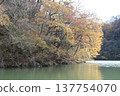 Taishaku Gorge in Autumn, Lake Shinryu 137754070