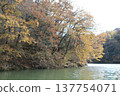 Taishaku Gorge in Autumn, Lake Shinryu 137754071