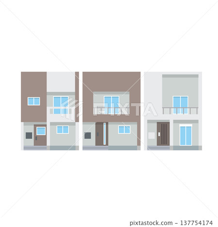 Illustration of a detached house Illustration of a detached house 137754174