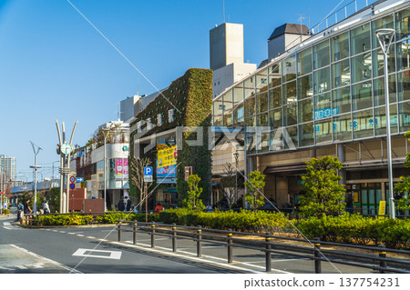 Tokyo cityscape: Musashi-Sakai Station north exit Tokyo cityscape: Musashi-Sakai Station north exit 137754231