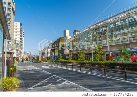 Tokyo cityscape: Musashi-Sakai Station north exit Tokyo cityscape: Musashi-Sakai Station north exit 137754232