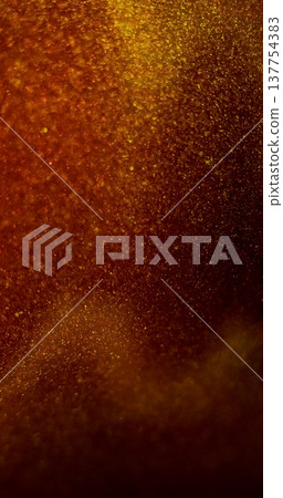 Bokeh light. Glint texture. Gleam orange yellow colorful glitter optical shimmer twinkle shiny flash on abstract dazzle background. 137754383