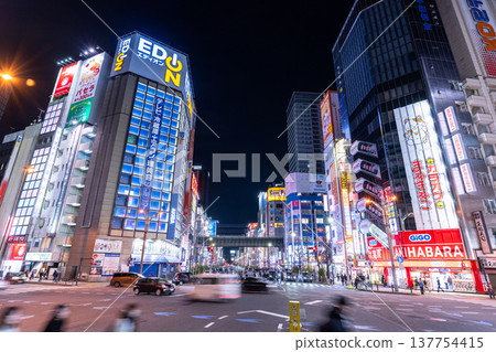 "Tokyo" Akihabara electric town / city night view 137754415