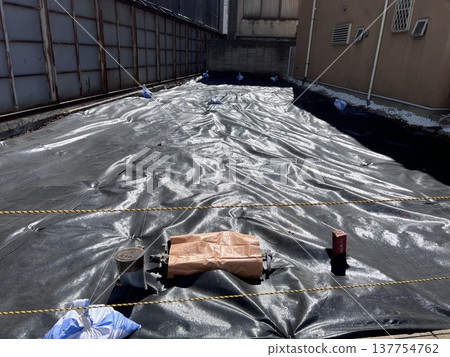 Land after a building has been demolished 137754762