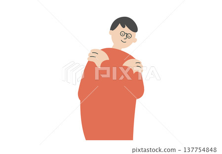 一個男人抱著自己 137754848