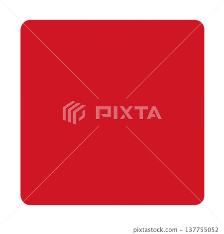 一個簡單的紅色圓角正方形，適合用作背景或圖標。 137755052