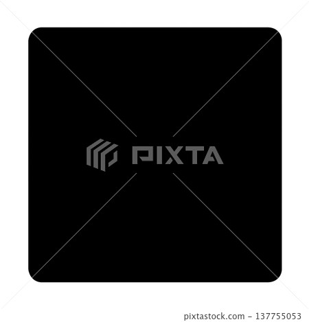 簡單的黑色圓角正方形，適合用作背景和圖標。 137755053