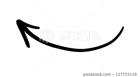 手寫左箭頭黑色 手寫左箭頭黑色 137755119