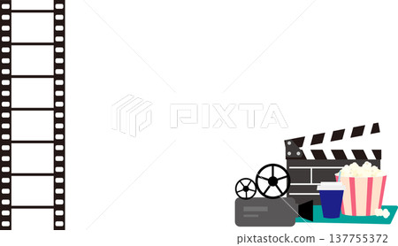 Cinema-style frame illustration material (film and movie prop design) Cinema-style frame illustration material (film and movie prop design) 137755372